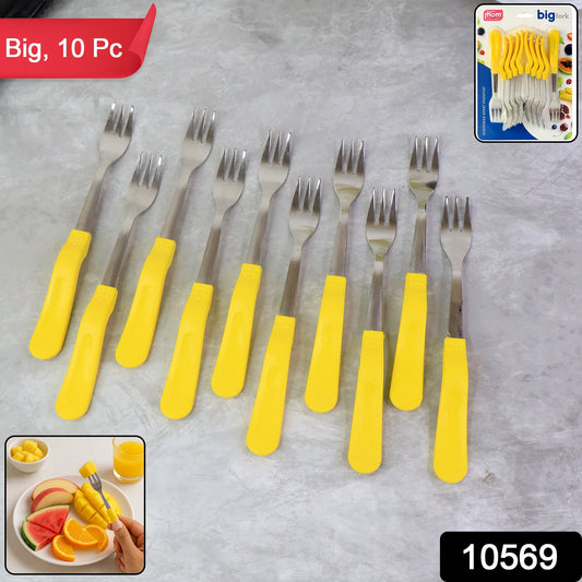 Large stainless steel big fork with rust-resistant finish