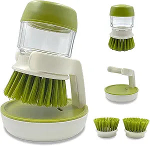 Kitchen soap dispensing palmbrush